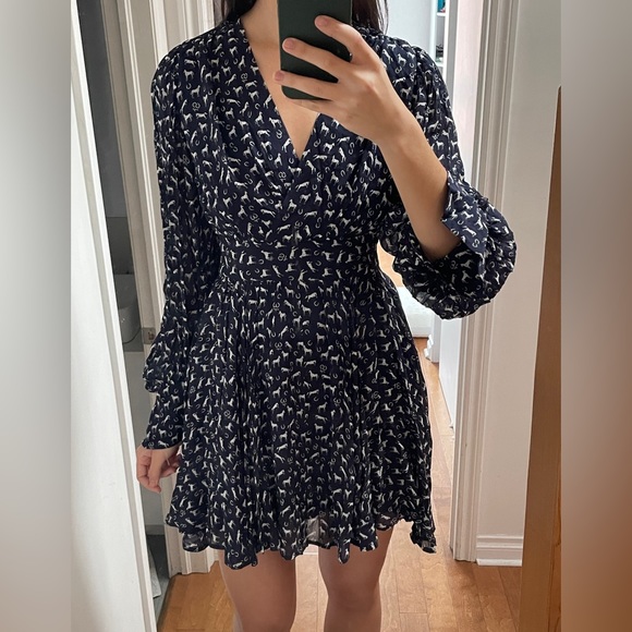 NWT Maje Wrap-effect Mini Dress - Picture 2 of 6